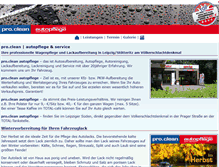 Tablet Screenshot of proclean-autopflege.de